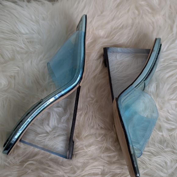 Good American Blue Transparent Heels - Picture 7 of 9
